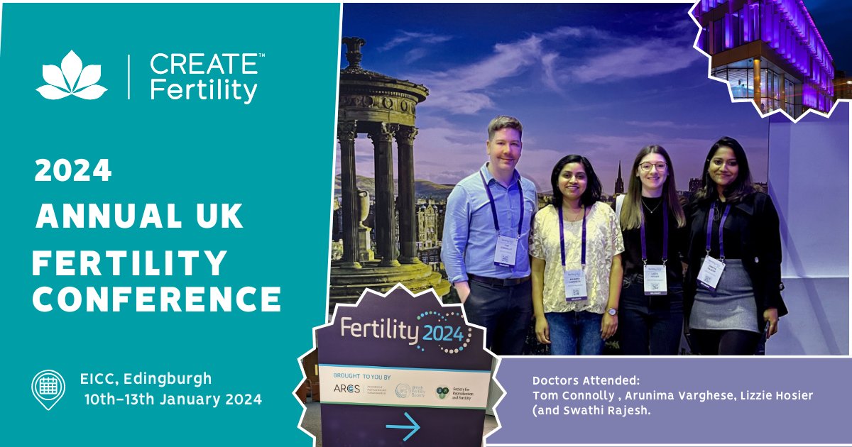 Last week commemorated the 17th Annual #UKFertilityConference2024

We'd like to extend our appreciation to all who attended, including our own representatives of CREATE Fertility.

We hope to continue to celebrate the valuable contributions made to the Fertility sector.