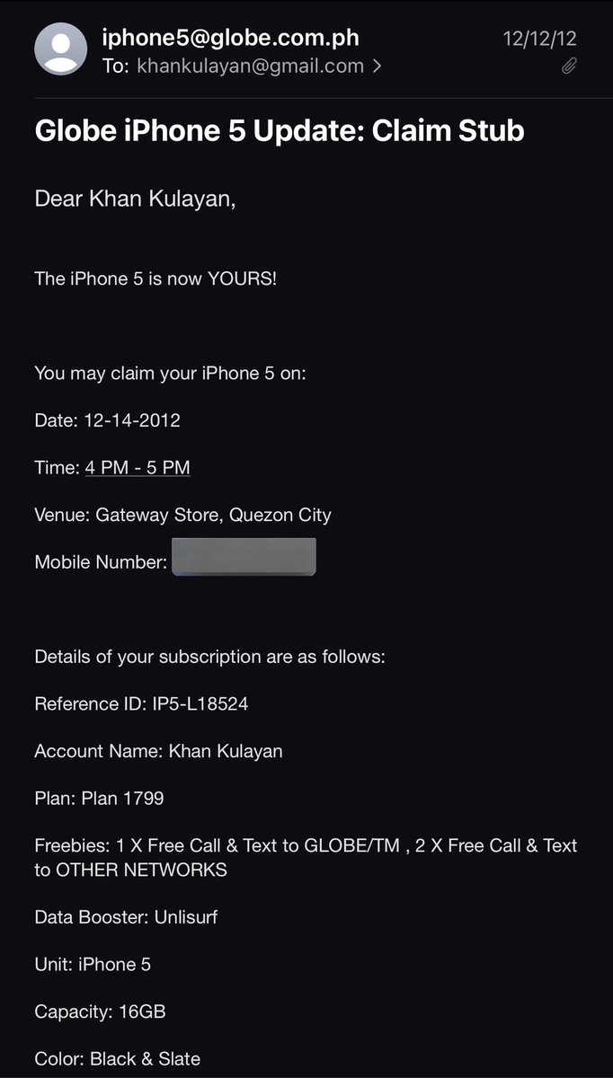 Khankulayan's tweet photo. @enjoyGLOBE 

12-12-12
IPHONE 5 https://t.co/L4BuCOrCiU