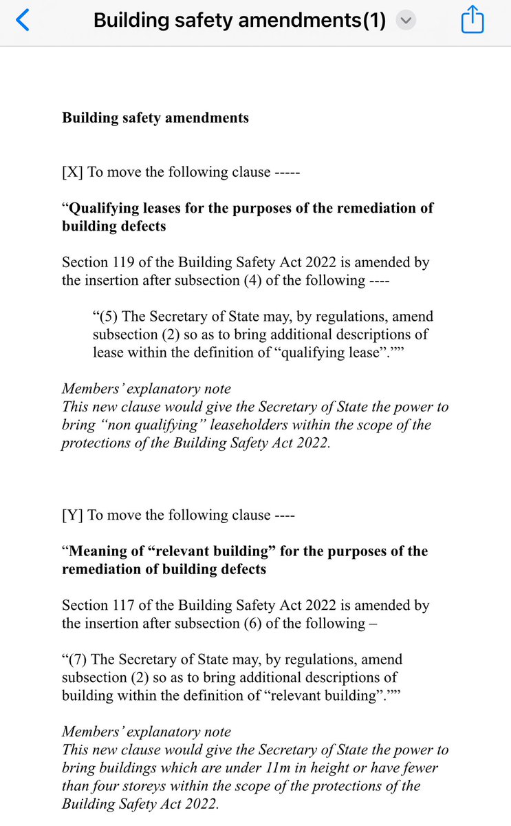 🙏 @mtpennycook for tabling these Building safety amendments to the Leasehold Bill 👏 

⏱️ #nonqualifyingLH wait with bated breath outcomes of  further debate & scrutiny in the legislative process.

⚖️@luhc 

#AbolishNonQualifyingLH