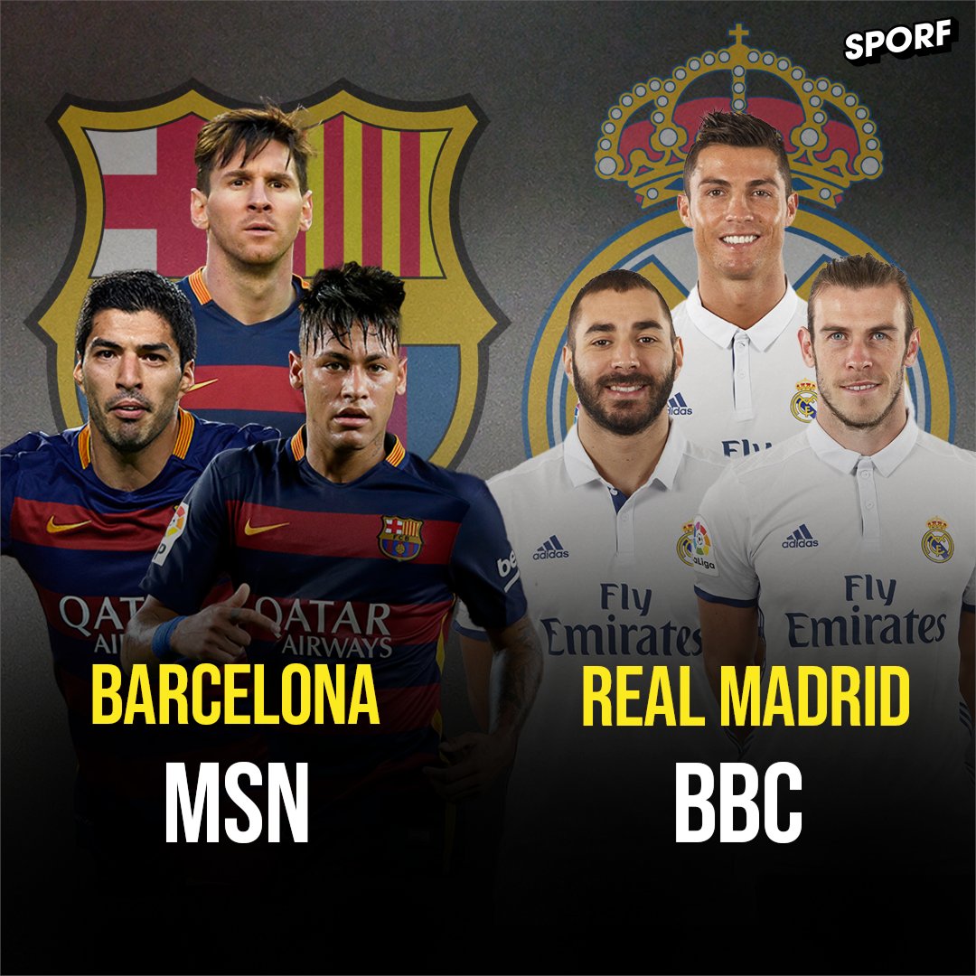 Who was the better trio? 3⃣👑 🔴🔵 Barcelona's 'MSN' ⚪️ Real Madrid's 'BBC' 🤔👇