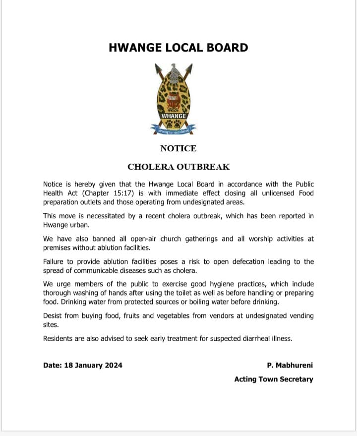 CHOLERA ALERT...We are urging members of the public to exercise good hygiene practice in the wake of confirmed cholera cases in Hwange @HwangeResidents @molokele @MoHCCZim @ChronicleZim @LyejaFM @real_Godfatha @RutendoMapfumo @MoLGPWZim @UcazOfficial @hwangefm @pezhuba2021