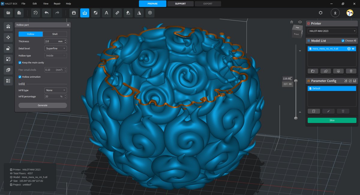 Creality3dP's tweet photo. HALOT-BOX Feature Update📢 Hollow Part
🔼Add four detail levels for hollowing.(P1)
🔼Option of keeping the main cavity to avoid the model cracking.(P2-3)
#halotbox #halotmagepro #halotseries #creality #resinprinting #3dprinting #3dprinter #3dprints https://t.co/uiCv58uLph