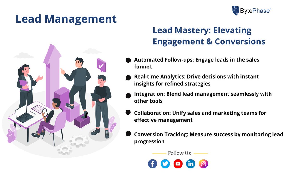 Lead Management

Lead Mastery: Elevating Engagement and Conversions

#leadmanagement #Integration #RealtimeAnalytics
#Collaboration #AutomatedFollowups #ConversionTracking