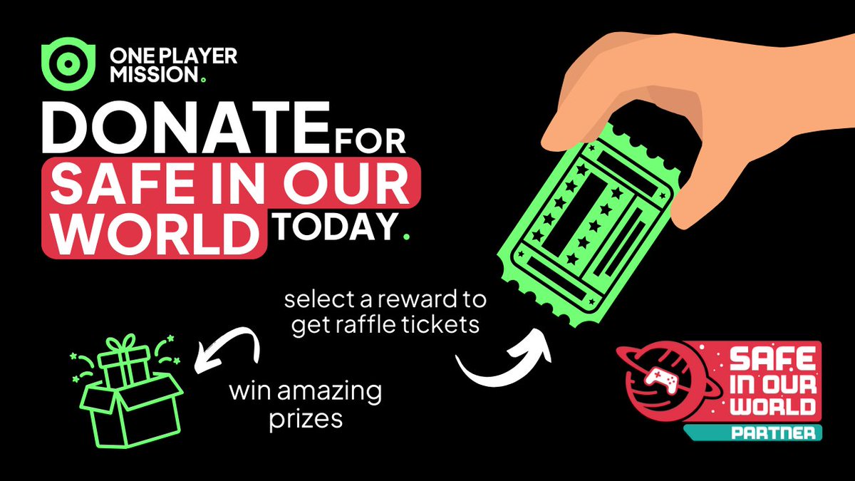 One Player Mission (@opmjobs) on Twitter photo January is largely considered to be the most 'depressing' month
We're running a raffle! All proceeds go straight to <a href="/SafeInOurWorld/">Safe In Our World</a> to support the games industry with mental health resources and training.
Win prizes + Support a worthy cause ๐
tiltify.com/@one-player-miโฆ January is largely considered to be the most 'depressing' month
We're running a raffle! All proceeds go straight to <a href="/SafeInOurWorld/">Safe In Our World</a> to support the games industry with mental health resources and training.
Win prizes + Support a worthy cause ๐
tiltify.com/@one-player-miโฆ