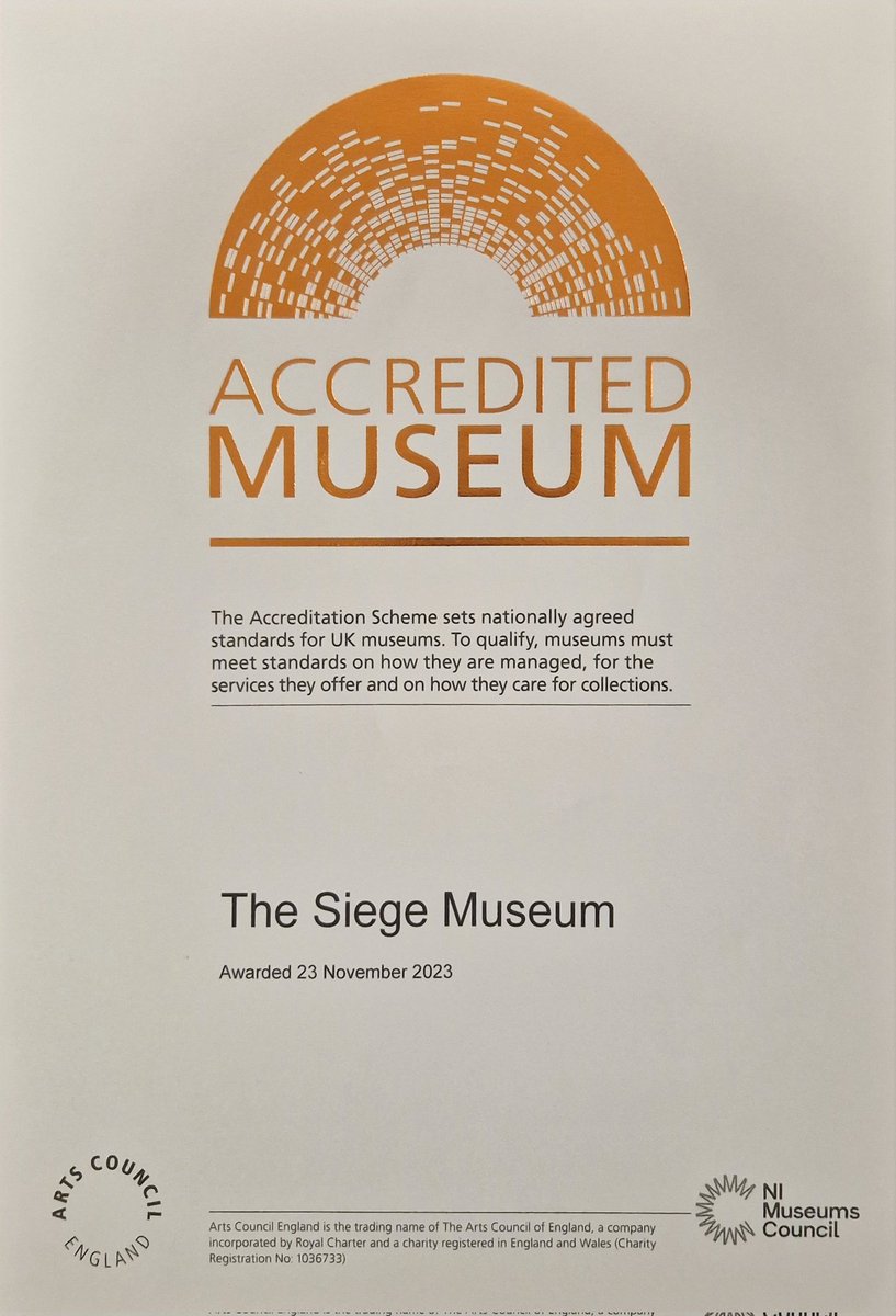 We are delighted to have received full Museum Accreditation! A massive thanks to all of those who helped along the way.

<a href="/NITouristBoard/">Tourism NI</a> <a href="/media_IrelandGB/">Tourism Ireland GB</a> <a href="/TourismIreland/">Tourism Ireland</a> <a href="/dcsdcouncil/">Derry Strabane Cncl</a> <a href="/VisitDerry/">Visit Derry</a> <a href="/VisitDerryNews/">Visit Derry News</a>