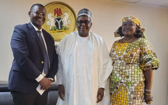 The Hon. Coordinating Minister of Health and Social Welfare, Prof. Muhammad Ali Pate, commends AFENET for unwavering commitment to health security, healthcare systems strengthening and public health workforce development in Nigeria during a courtesy visit by AFENET to his office.