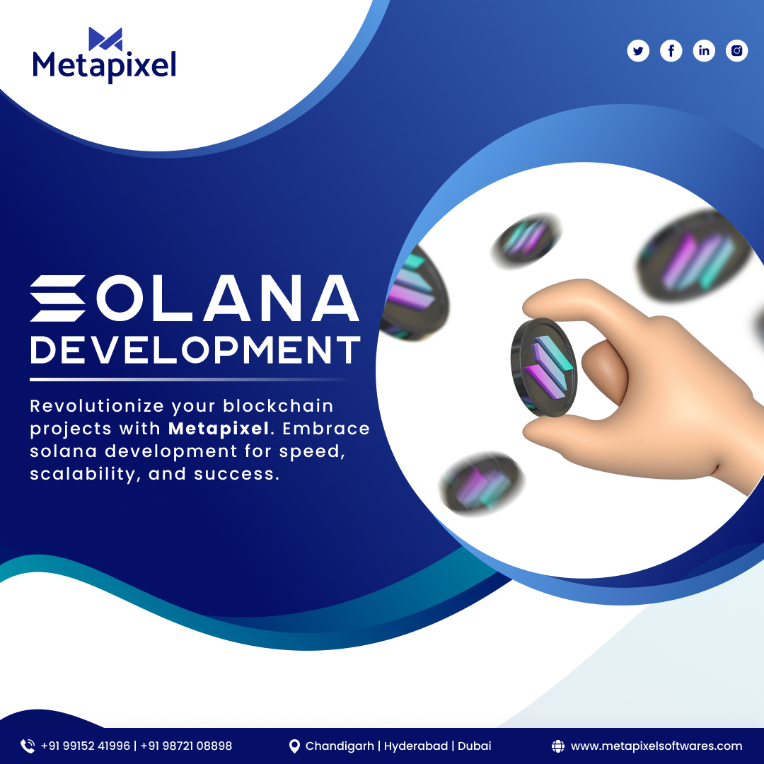 Meta_pixels's tweet image. Experience the next level of blockchain innovation! #Metapixel offers #Solanadevelopment with unparalleled speed, low costs, and limitless scalability. Whether crafting groundbreaking dApps or pushing the boundaries of decentralized finance.