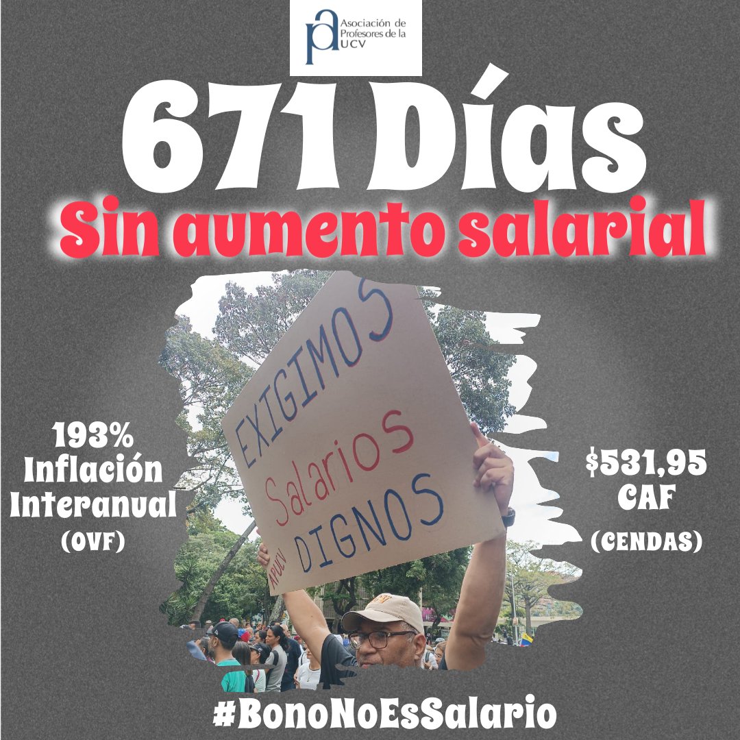 #UCV #Profesores #Venezuela #SalariosDignosYa #BonoNoEsSalario  #18Enero