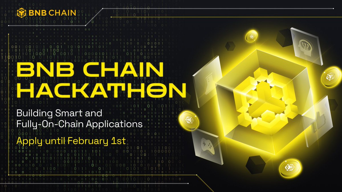 This year, we're taking the world by storm with BNB Chain Hackathon 2024 😤🌎

Let's celebrate with a $1,000 giveaway! To enter, complete the following. Terms and conditions in our next tweet.

1⃣ QT this post
2⃣ Tag three friends
3⃣ Use #BuiltOnBNBChain

bnbchain.org/en/blog/bnb-ch…