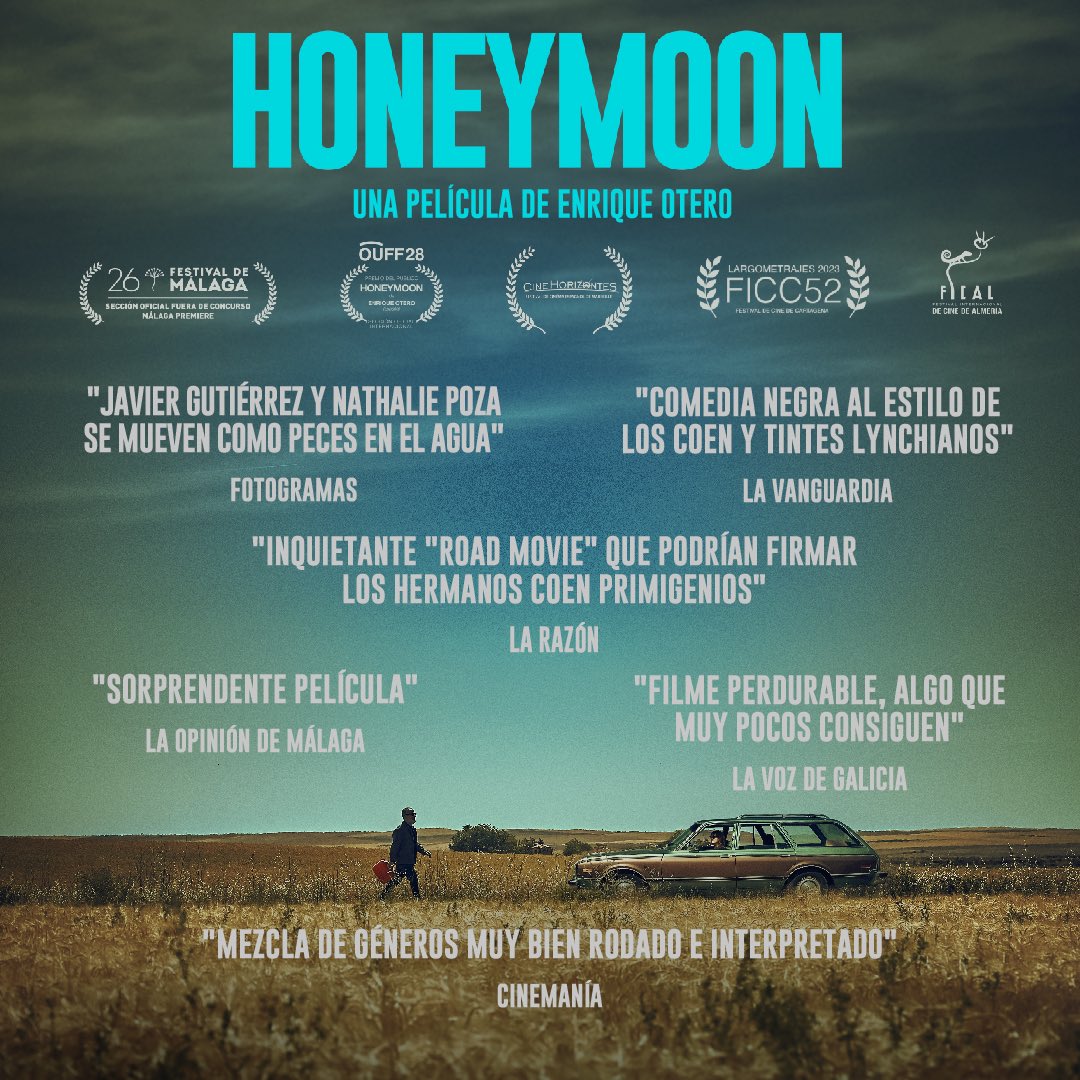 HoneymoonPeli's tweet photo. Honeymoon, ya en cines! 

#honeymoonpelicula #cine #filmax
#filmaxpresenta #pelicula #film
#roadmovie #trailer #estreno #teaser
#soloencines #cines https://t.co/DzYld5gfrf