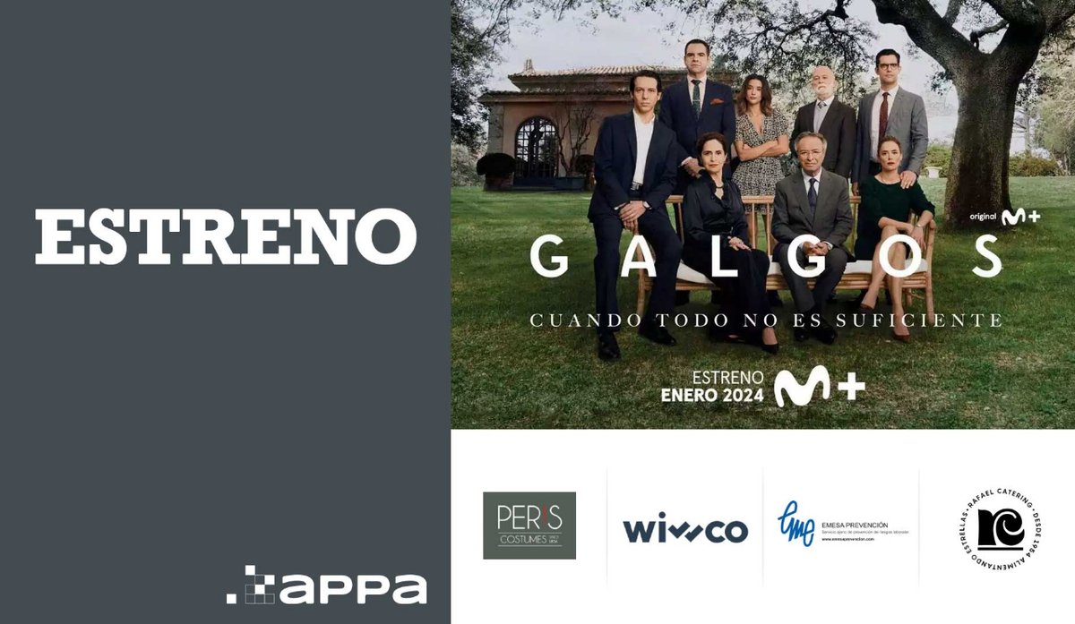 🔊 Hoy se estrena la serie Galgos en Movistar+, dirigida por Félix Viscarret y Nely Reguera