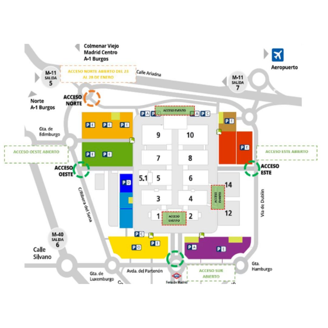 FPtaxiMadrid's tweet photo. ‼⚠️ Información de accesos al recinto de IFEMA MADRID para los eventos que se celebran del 23 al 31 de enero de 2024 ⚠️‼
#Taxi #TaxiMadrid #Madrid #PillaTaxi #FITUS https://t.co/RtCtRLKmE1