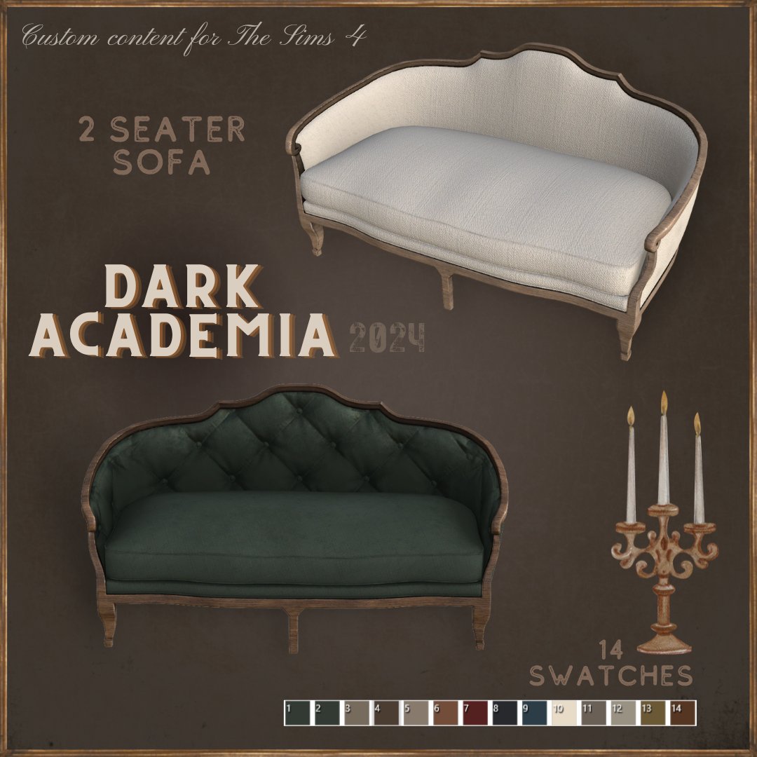 The Dark Academia Collection is back in 2024! 🥳 Can't wait to create and share with you new CCs for this collection and finally, maybe, rebuild Britechester how I've imagined it for years now 😂
#thesims4cc #TheSims4GothGalore #Sims4Cc #s4cc #TS4CC