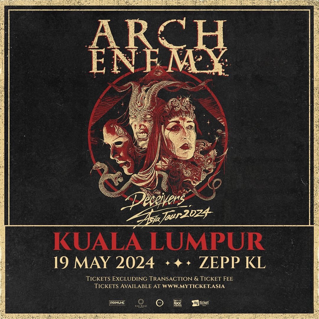 xdidiandrax's tweet image. ARCH ENEMY Deceivers Asia Tour 2024

19 May 2024 • Zepp KL
tickets available 22 January:
myticket.asia