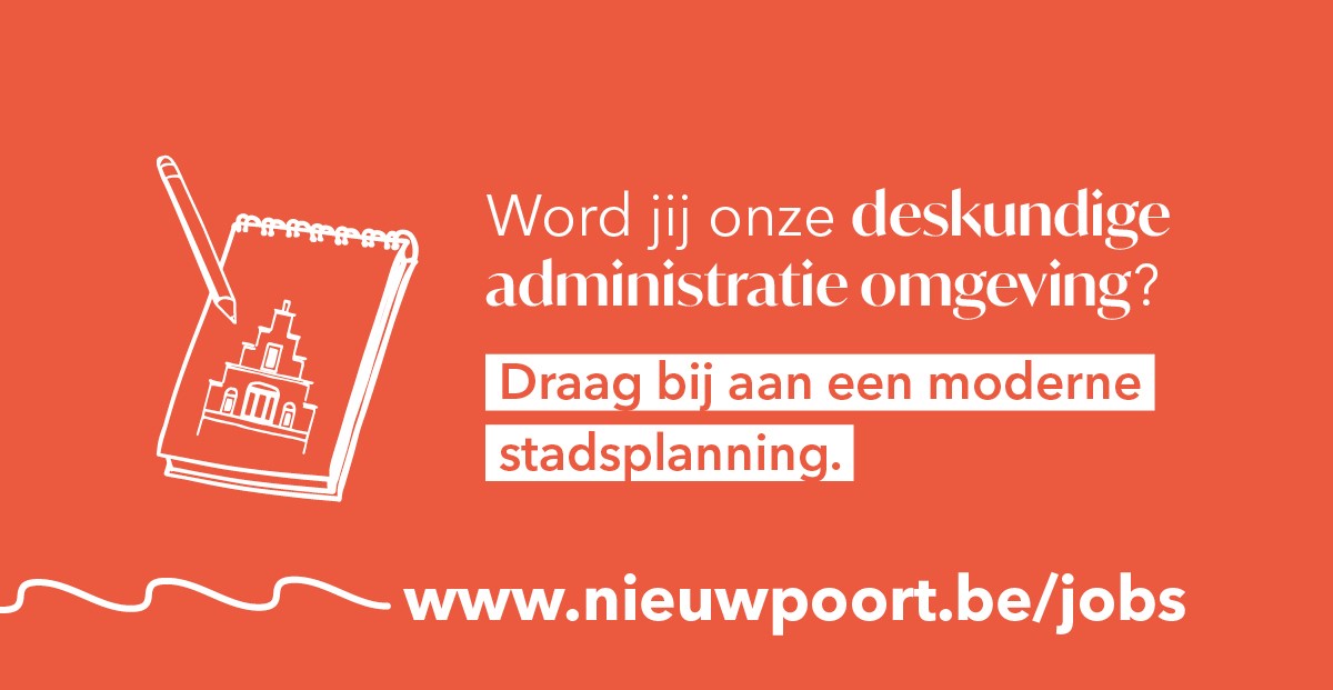 Ben jij een planner tot in de puntjes?✅ Geef je graag mee vorm aan onze Stad? 💡 Dan hebben je we jouw talent nodig op de Dienst Omgeving! 🏠🏡 Solliciteer voor zondag 28 januari 2024 via 👉 nieuwpoort.be/jobs