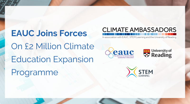 EAUC and @UniofReading, in association with @STEMLearningUK, are co-delivering an expansion of the Climate Ambassadors programme. Every school, college and university in England will have free access to support to become greener and more climate resilient: bit.ly/3S79nhg