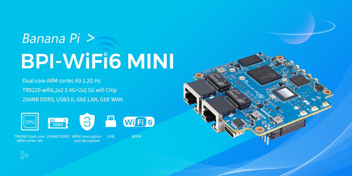 sinovoip's tweet photo. Banana Pi BPI-Wifi6 Mini Router design with Triductor TR6560 + TR5220 wifi SOC, it is a standard wifi6 router solution,mini size and low cost
https://t.co/pqZ3xOaXBw
#wifi6 #openwrt #triductor #bananapi #router #lowcost https://t.co/NDaygUiJzV