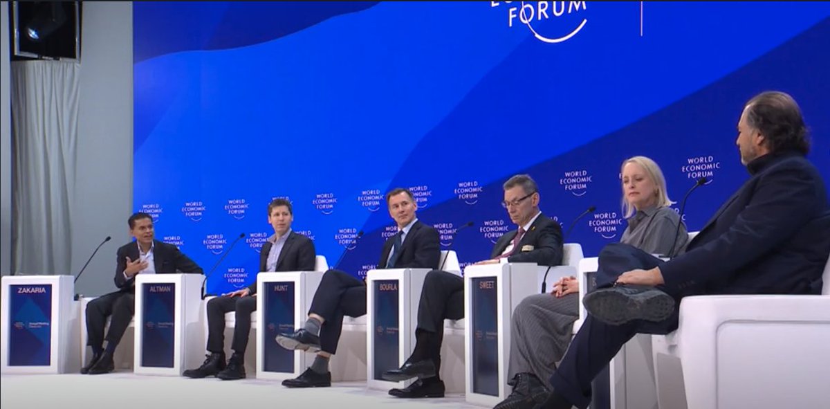 Can we trust #AI? “No one knows the future, but we have agency over it. The choice we need to make now is how to harness AI responsibly”. 🎙️Live from #WEF24 Dialogue on governance, regulations, and global AI standards is critical to ensure safety and security. #AISafety