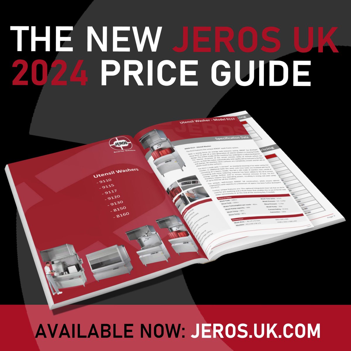 UkJeros's tweet photo. Our new 2024 Price Guide is now available. Including our full range of Utensil Washers, Tray Cleaners, Crate Washers and our innovative Weigh Head Cleaning solutions. For more info and your exclusive pricing contact us https://t.co/PIxy5Dmhap https://t.co/rfra3yyvTY