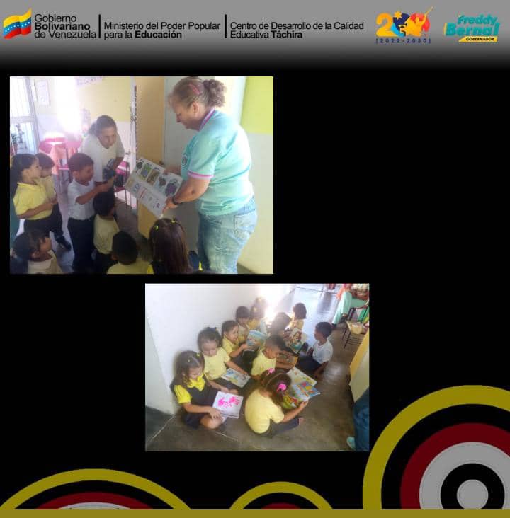 17/01/2024. CEIS. Santa Rita. Actividad: grupo"B2". Utilizando como recurso una cartelera con imágenes de animales y cosas los niños y niñas pronuncian las vocales como: oso, entre otras. Para incentivarlos en la lectura y Oralidad. Estado Táchira Municipio Michelena