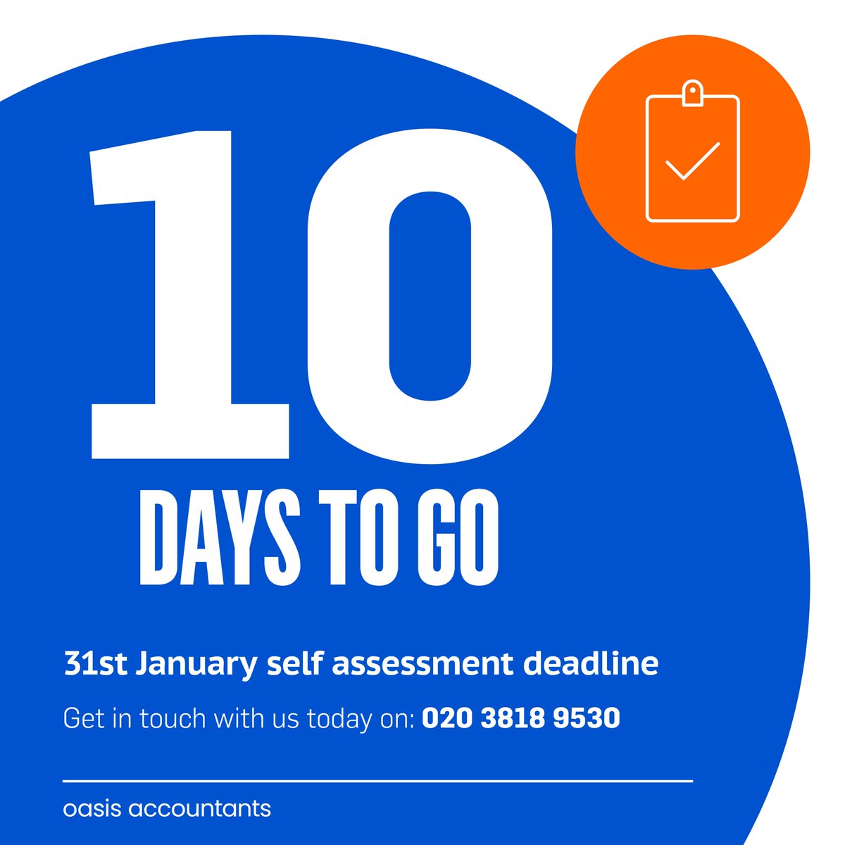 oasisaccounts's tweet photo. Tick-tock! The self-assessment tax deadline is approaching fast! https://t.co/hfNM5zgZFM #TaxTime #CountdownToDeadline #FinancialResponsibility https://t.co/wWN0QhHY8q