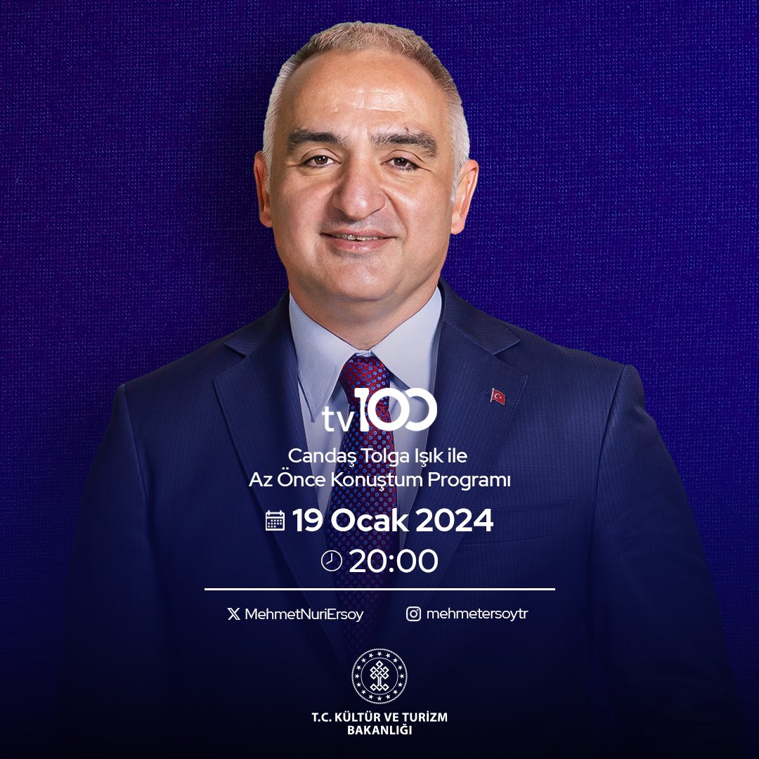 19 Ocak Cuma günü saat 20.00'de TV100’de yayınlanacak Candaş Tolga Işık’la Az Önce Konuştum programının konuğu olacağım.