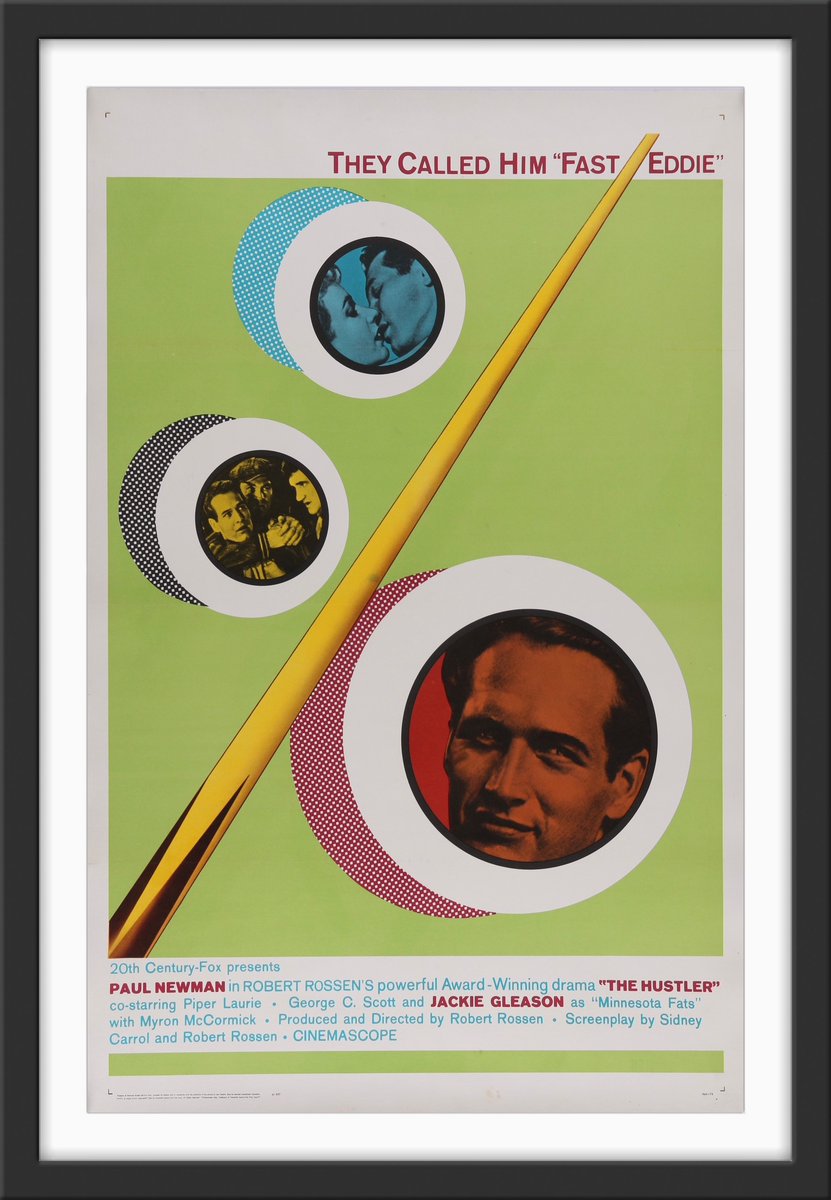 This poster simply oozes '60s cool! This is artwork for the 1964 re-release of 'The Hustler,' starring screen legend Paul Newman in one of his iconic roles. It will look great on the wall of any budding pool shark!
#paulnewman #60sstyle #classicmovies

bitly.ws/3a9uN