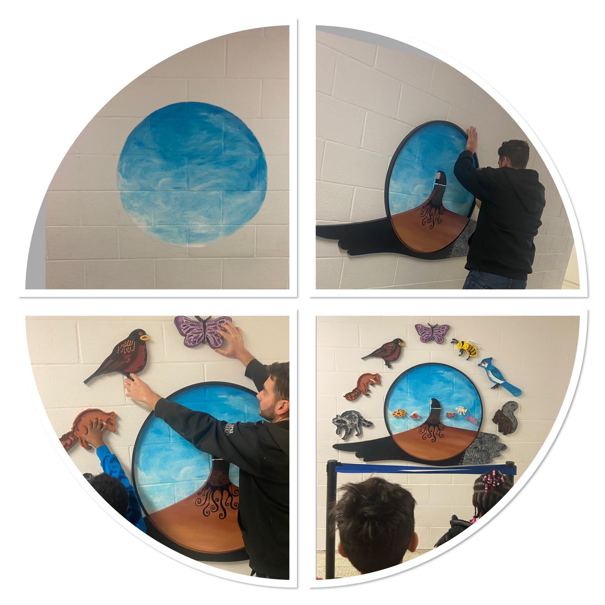 Exiting day at Oakridge JPS as we install our mural! In partnership with Cree-Métis artist Rebecca Baird, the project directly responds to the Truth and Reconciliation Calls to Action 62 and 63. Deep gratitude to all the students, staff, &amp; community members involved and Rebecca!