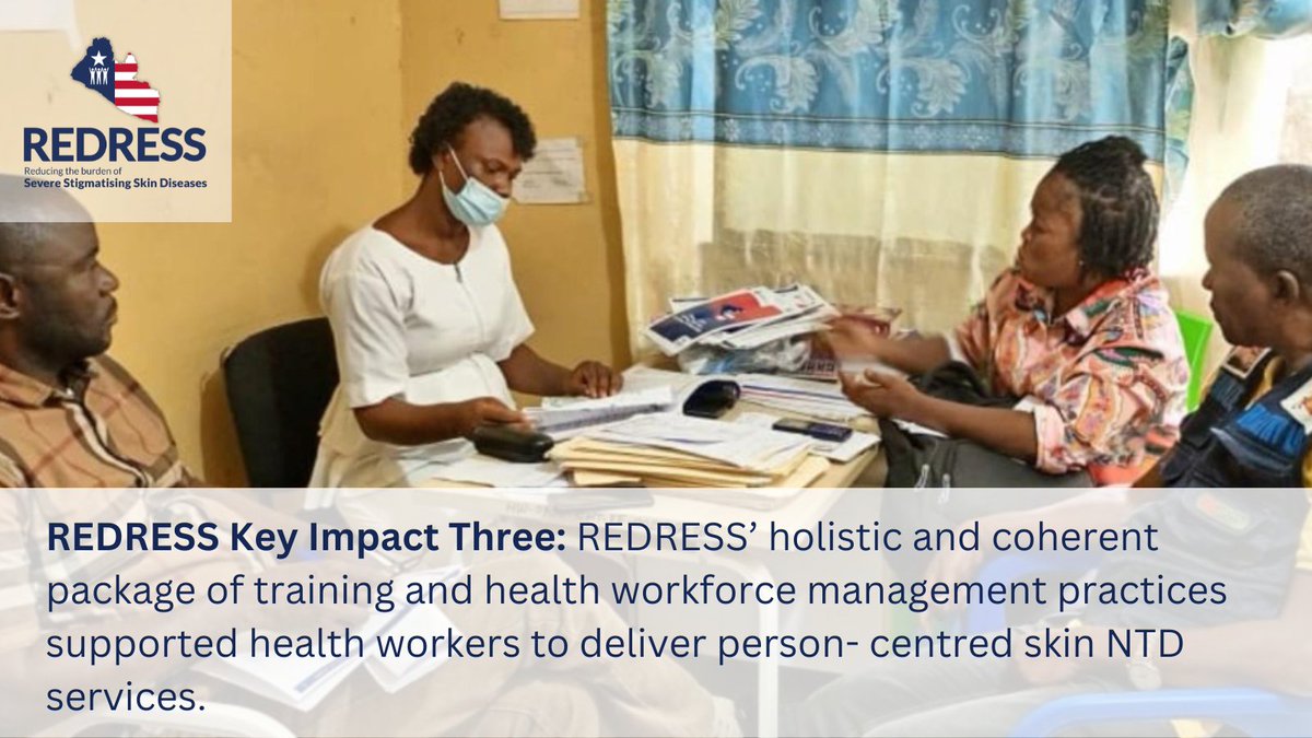 REDRESS developed a holistic & coherent package of training & health workforce management practices to support health workers to deliver #NTDs services. Read here➡️bit.ly/3SiTTIq #redressdissemination @NIHRglobal @LSTMnews @IGHD_QMU @AmericanLeprosy @effecthope @Anesvad