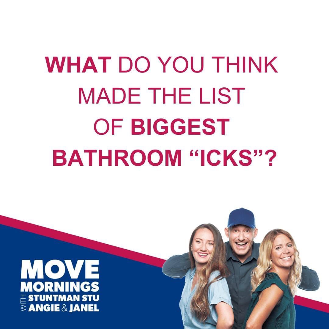 Ottawa’s MOVE 100 (@move100ottawa) on Twitter photo Let’s face it, there is a lot of “gross” in a bathroom and the people have spoken in a new survey!
#MOVEMornings
- <a href="/AngiePoirier/">Angie Poirier</a> <a href="/janelsteeper/">Janel Steeper</a> Let’s face it, there is a lot of “gross” in a bathroom and the people have spoken in a new survey!
#MOVEMornings
- <a href="/AngiePoirier/">Angie Poirier</a> <a href="/janelsteeper/">Janel Steeper</a>