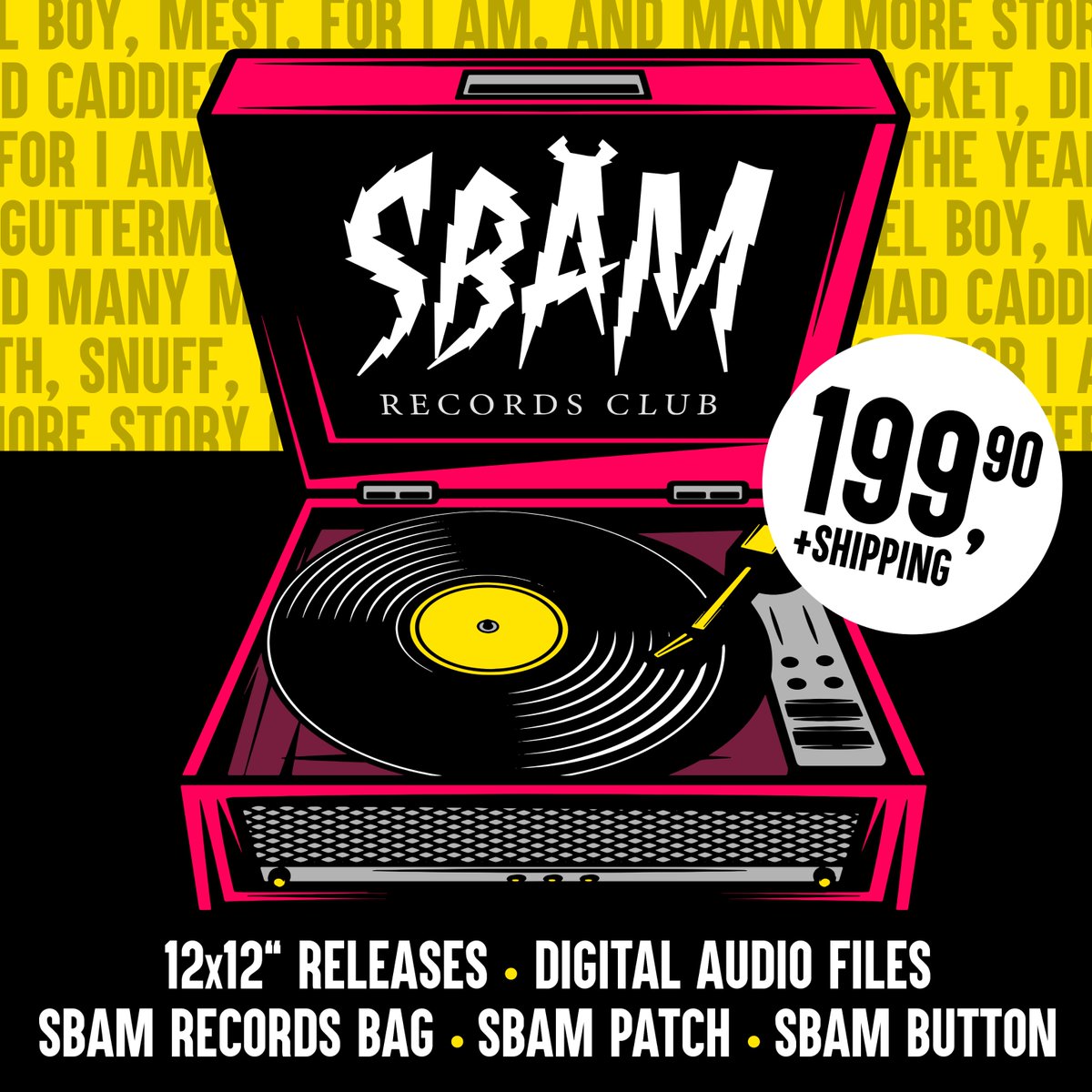 Here it is, the first official SBAM Records Club!✌️ If you sign up for the Club, you'll get: 12x12“ Releases 1x SBAM Records Bag 1x SBAM Patch 1x SBAM Button All details and prices can be found at eu.sbam.rocks! 🤘 #records #punkrock #sbam