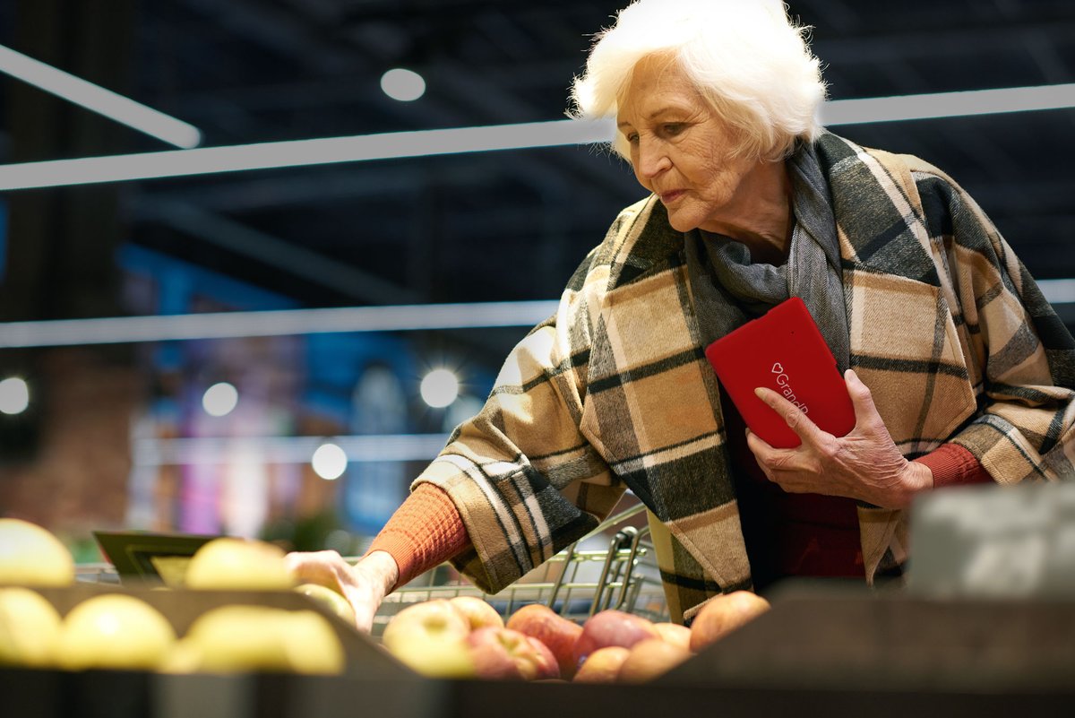 Grocery shopping just got easier! 🛒

GrandPad's compact size and LTE data makes it easy to take on-the-go. Use the Internet to look up recipes no matter where you are and never forget an ingredient again!
#grandpad #tablet #seniorliving #seniorcare #stayconnected