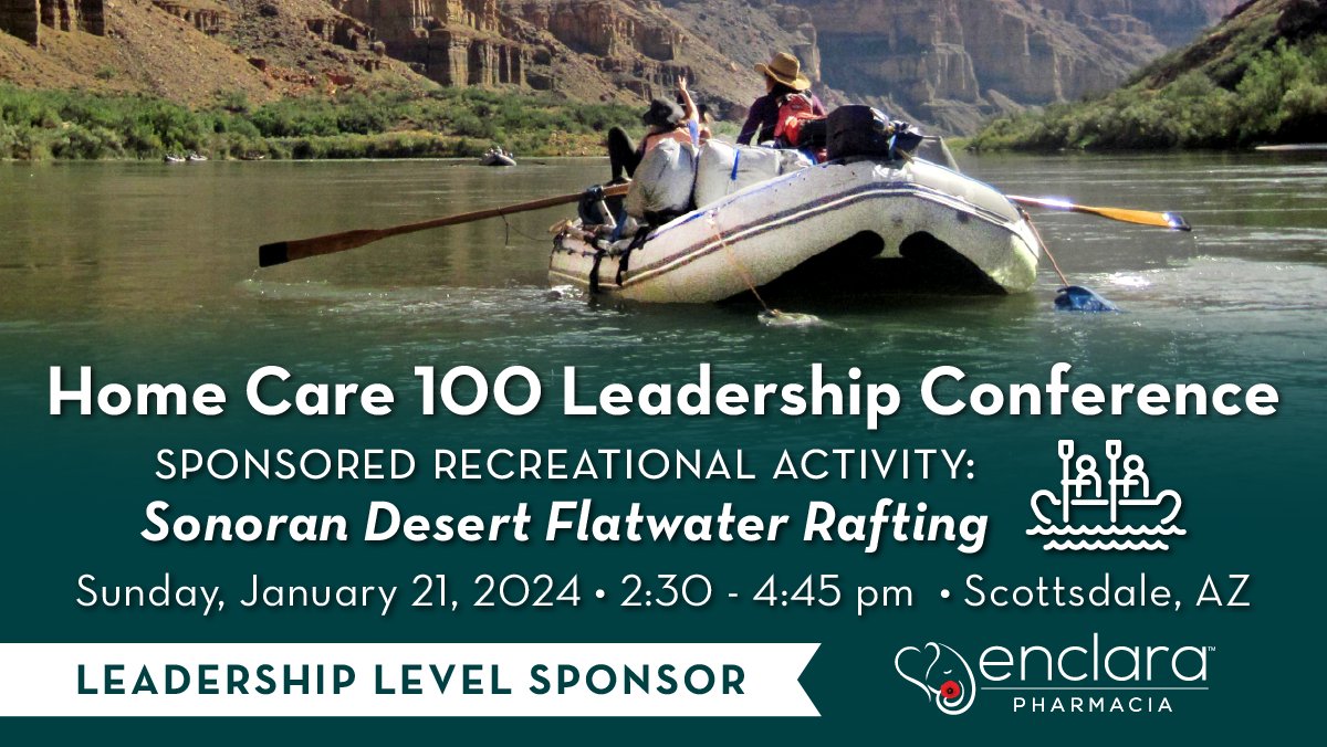 This Sunday we will be sponsoring the Sonoran Desert Flatwater Rafting recreational activity at the <a href="/Home_Care100/">Home Care 100</a> Leadership Conference! #HC100 #homecare #hospice