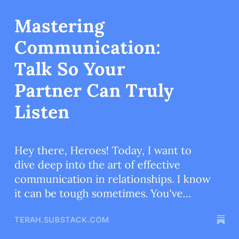 terahharrison's tweet photo. #Heroes! #Master this #communication #strategy to increase #intimacy, have more #sex and less #conflict in your #relationship! https://t.co/kGVKxkC70u