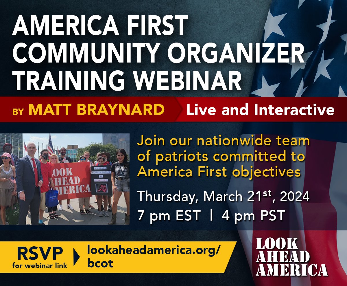 LookAheadOrg's tweet image. March 2024 Beginner Community Organizer Free Training

On Thursday, March 21st, we will host a free Community Organizer Training Webinar at 7 PM Eastern / 4 PM Pacific.

Registration is limited to the first 100 people, and as a supporter of our organization we invite you to…