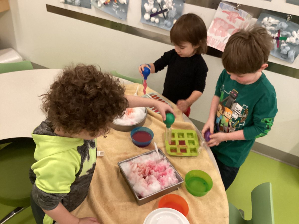 Playing with snow! <a href="/NKCEarlyed/">NKC Schools Early Education</a>