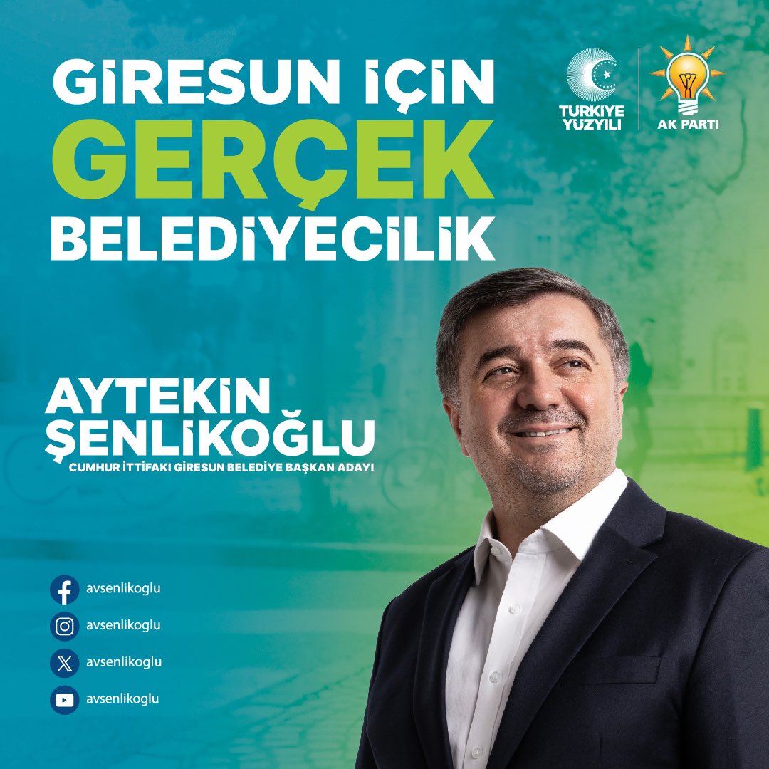 avsenlikoglu's tweet photo. Cumhuriyet tarihinin en büyük hizmet seferberliğini gerçekleştirerek #Giresun’umuza gerçek belediyeciliği ilmek ilmek işliyoruz. Kutlu bir yola yeniden adım attık. İnanıyorum ki, yine birlikte başaracağız. #HazırızKararlıyız https://t.co/fGzFMNc6mt