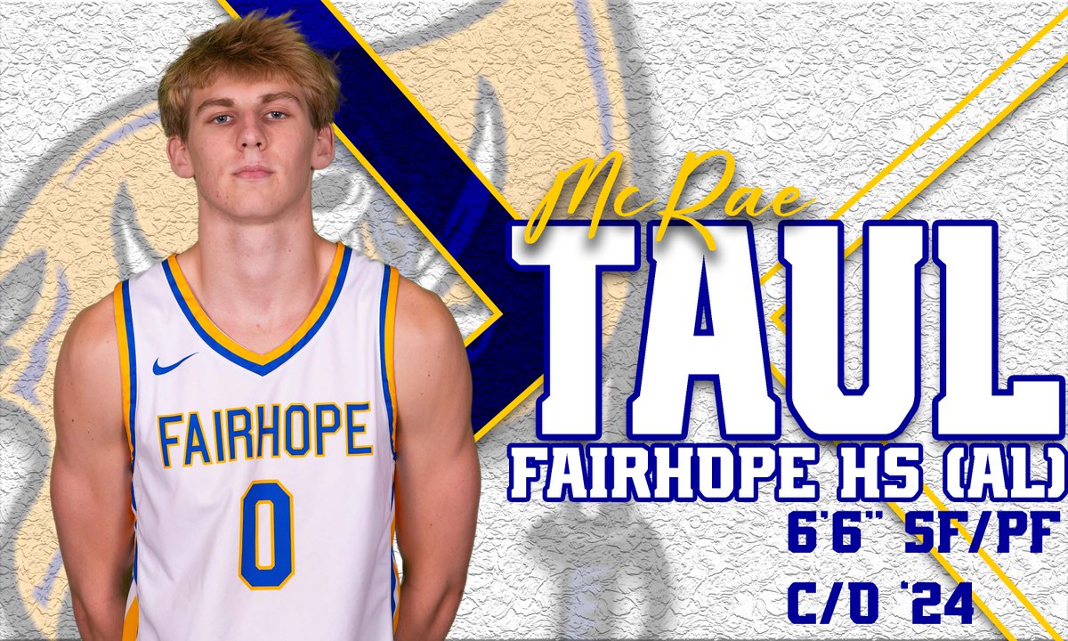 Cam Koehler (@coachkoehler40) on Twitter photo McRae Taul
<a href="/mcraetaul0/">McRae Taul</a>
6’6” Forward
Fairhope HS (AL)
17.6 PPG, 8.2 RPG, 2.1 APG, 1.8 SPG
Team Record 18-4
hudl.com/video/3/141234… McRae Taul
<a href="/mcraetaul0/">McRae Taul</a>
6’6” Forward
Fairhope HS (AL)
17.6 PPG, 8.2 RPG, 2.1 APG, 1.8 SPG
Team Record 18-4
hudl.com/video/3/141234…