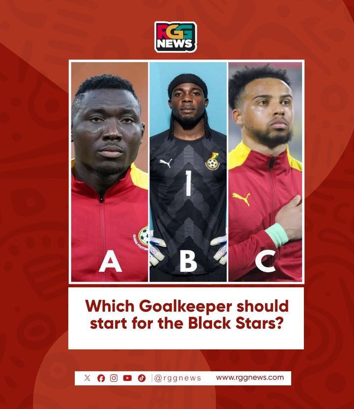 Which Goalkeeper should start for the Black Stars?  #rggnews #AFCON #Goblacktars #AFCON23 #yourvoiceyourplatform

A - Richard Ofori
B - Lawrence Ati-Zigi
C - Jojo Wollacott