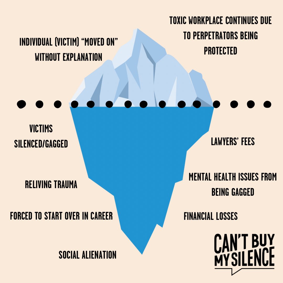 When an individual is silenced, there is a huge disconnect in perception vs. reality. We, too often, hear from victims who struggle with the harm of being silenced by NDAs and that’s why there needs to be legislation to stop the misuse of NDAs; we need your support! link in BIO