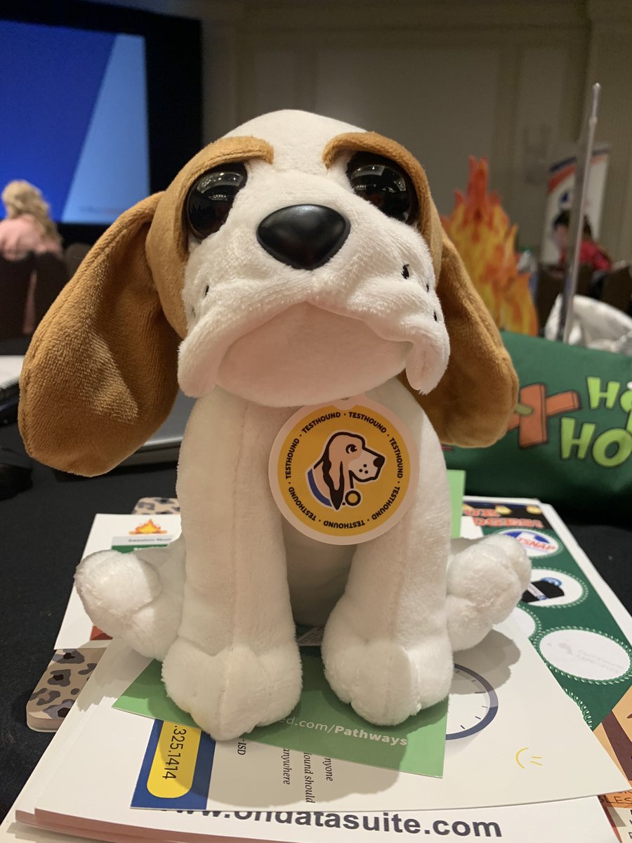 🤩I am taking home a new friend from the Sponsor Booths. Look at this sweet baby from Testhound. <a href="/tsnaptalk/">TSNAP</a> <a href="/TestHound/">TestHound</a>