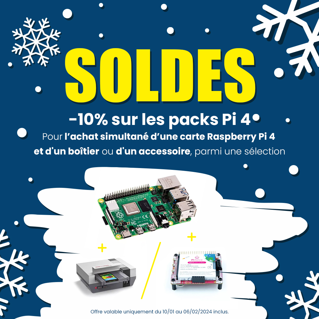 ❄️ Promos Pack Pi 4 ❄️ ➕ Combinez la carte Raspberry Pi 4 (2GB ou 4GB) avec un boîtier, ou avec un accessoire parmi une sélection 🟰 Pour profiter d'une remise combinée ! Offres Pi 4 2GB 👉 kubii.com/fr/2771-nouvea… Offres Pi 4 4GB 👉 kubii.com/fr/2772-nouvea…