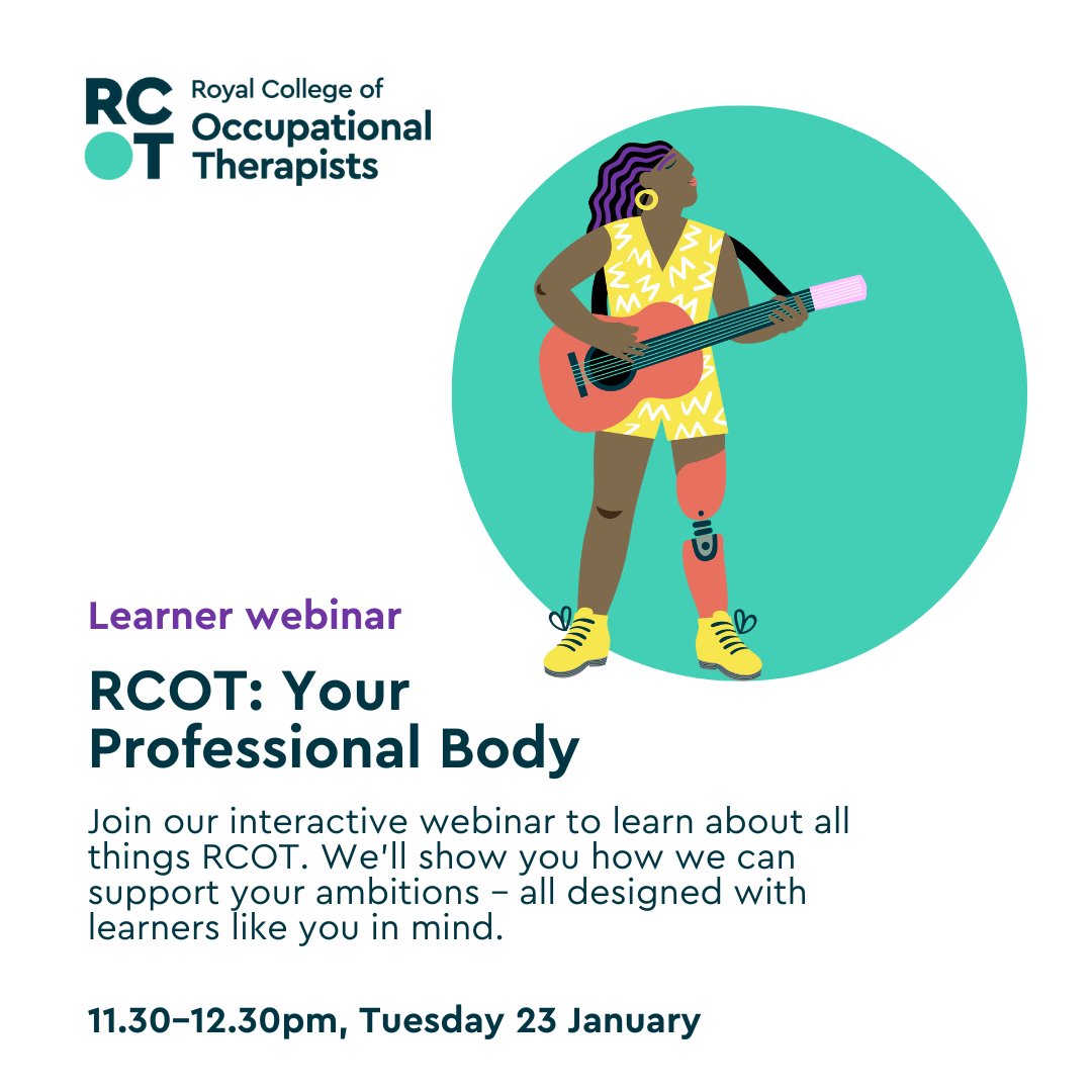 🤩 Find out how to make the most of RCOT membership and boost your learning experience whilst you're studying. 🗓️ Join us at 11.30am, Tuesday 23 January: loom.ly/Rw9mAtk