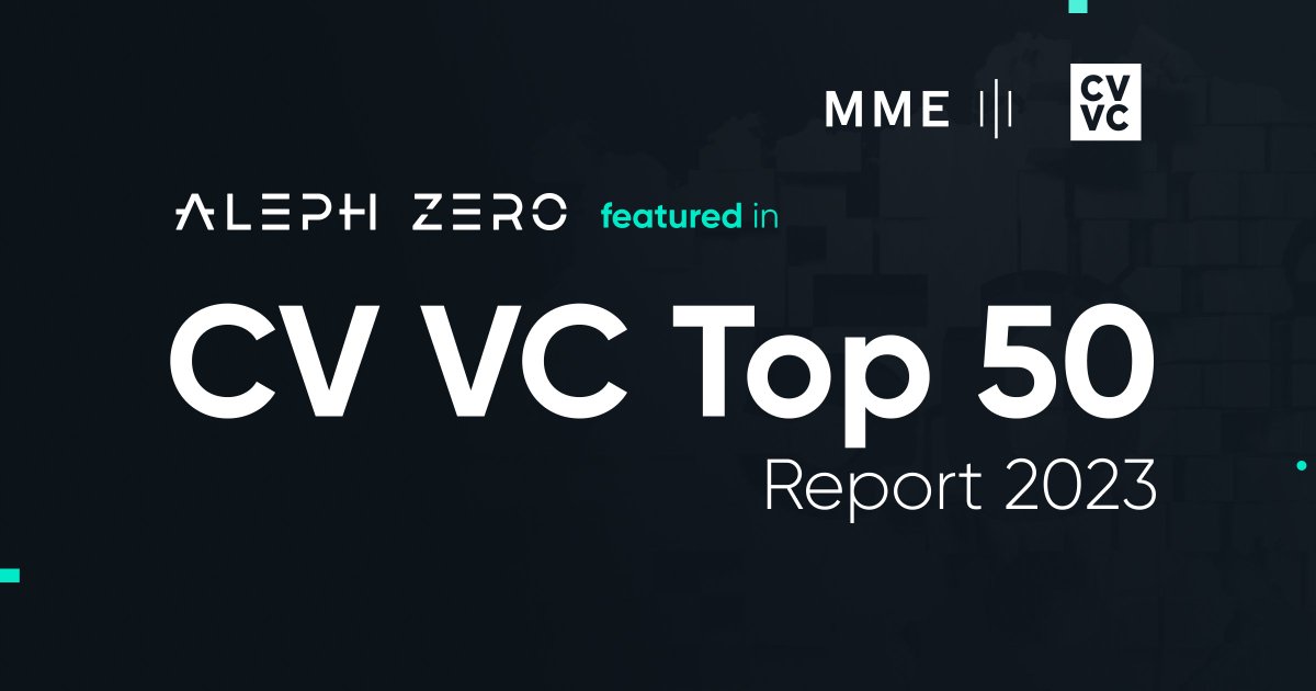 Aleph__Zero's tweet photo. 📓 Aleph Zero has been featured among top 50 blockchain projects in the CV VC Top 50 Report 2023 by @CV_Labs and MME!

Aleph Zero has been featured in the Top 50 Report together with other well-established projects such as Solana, Cosmos, Near, Polkadot, and more. https://t.co/RPIbrhYyKS