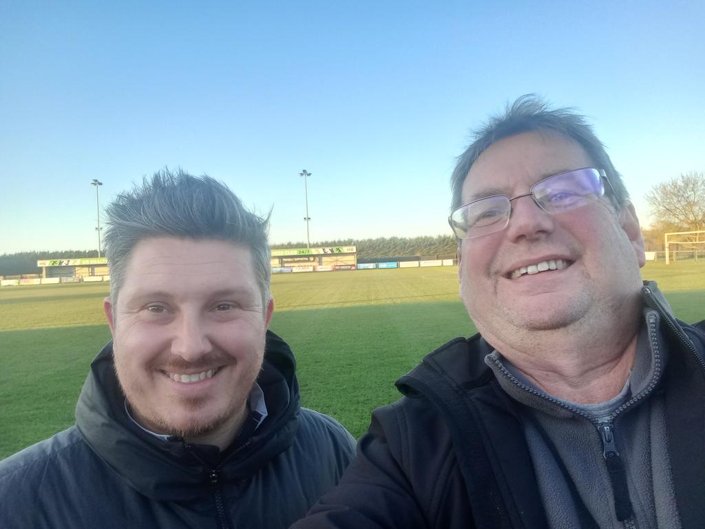 Great to catch up with @TomToastyParke at @DerehamTown as we plan our #Charity match and fun day Sun 21 April in aid of @Itsontheball #TesticularCancer where Dereham & legends take on Survivors &  All Stars some @NorwichCityFC legends & surprises. Hey @MrGunny1963 got ya gloves?