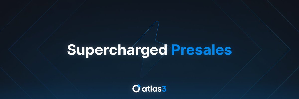 Atlas3 Supercharged Presales ⚡️ We've built the next-gen presale system to bootstrap the space and make buying & selling presales easier than ever. Founders, collab managers, and the world, take notes.🧵