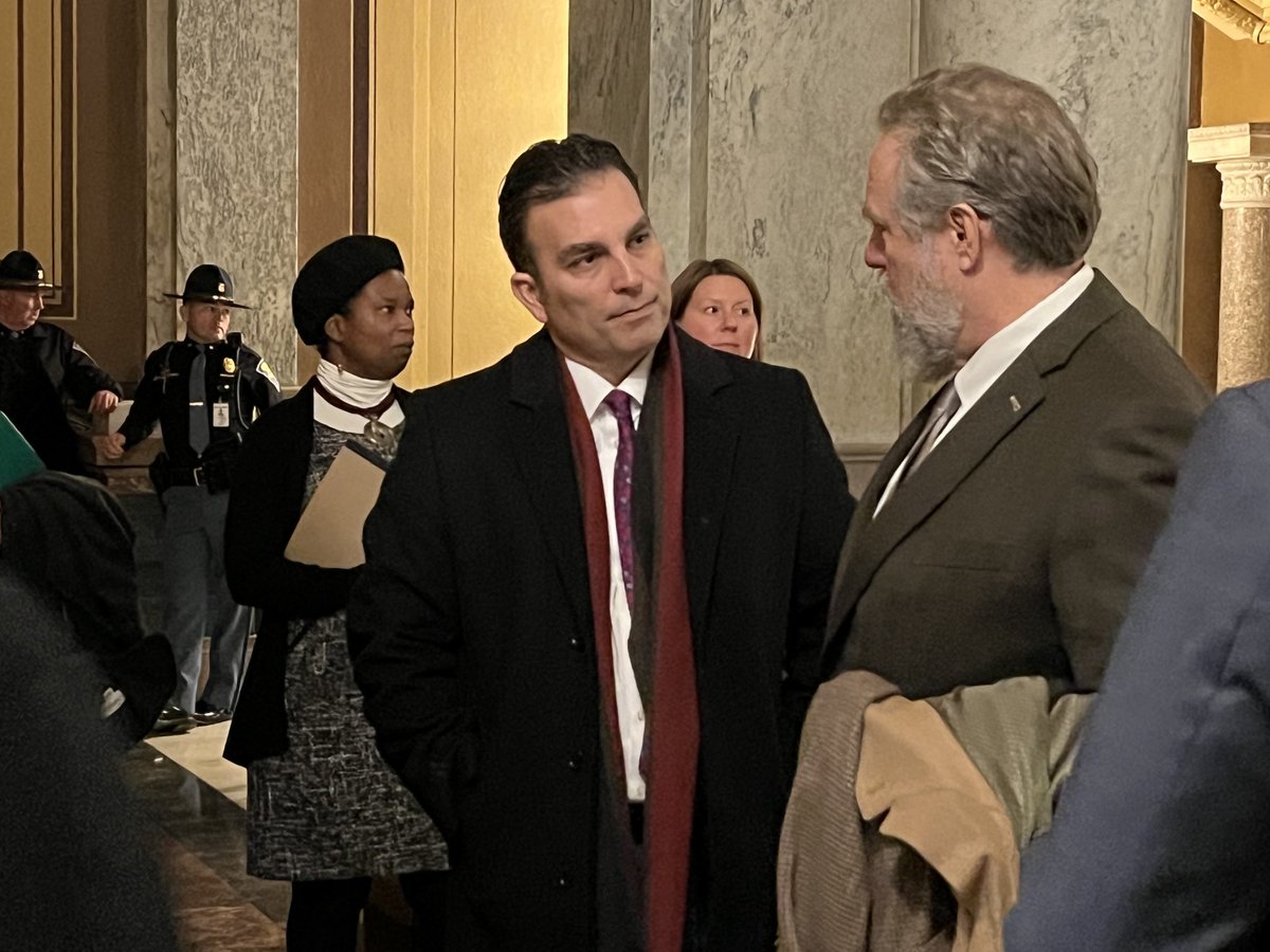 #RichardAllen’s original defense team is here for the #IndianaSupremeCourt hearing related to #DelphiMurders case. Allen has said he wants Brad Rozzi(L) & Andrew Baldwin(R) as his attorneys. The criminal case judge removed them for what she called “gross negligence.” #wthr