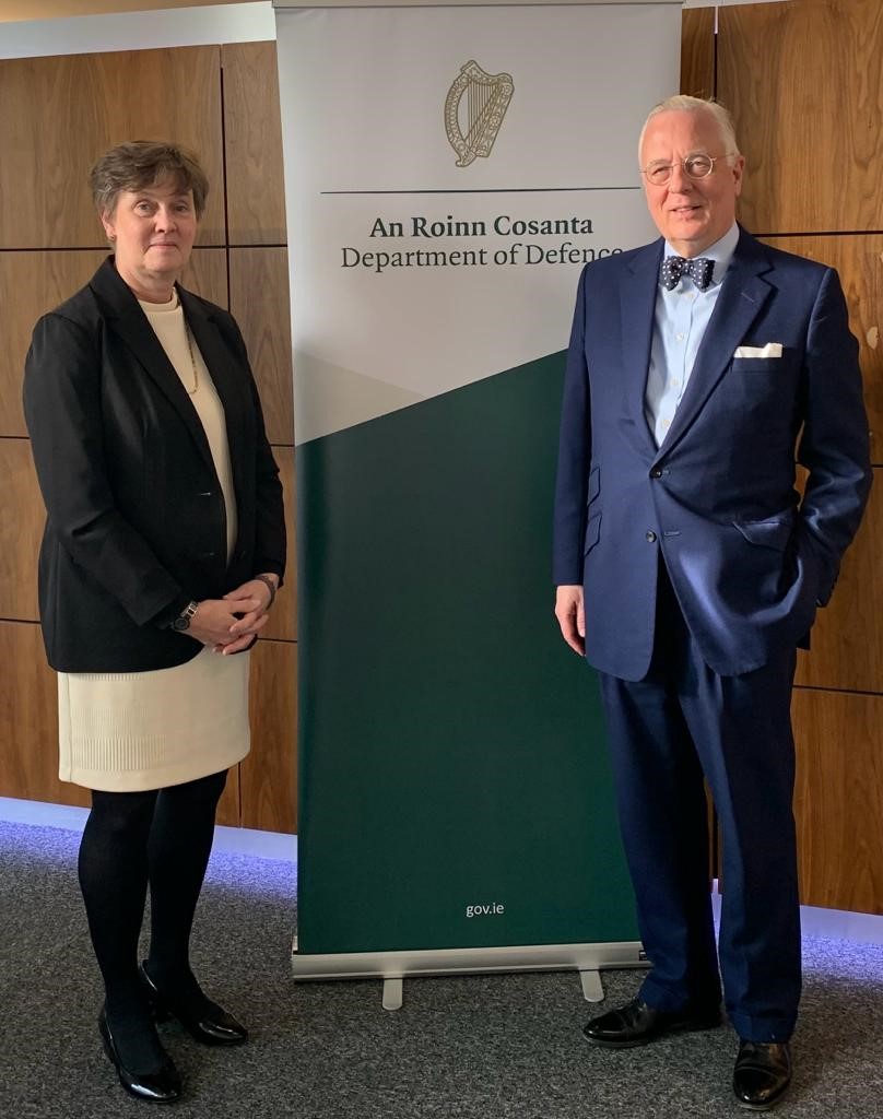 Secretary General @MccrumJacqui was delighted to meet earlier today with Iceland’s Ambassador to Ireland, @SturlaSigurjons. They had productive discussions on common areas of interest and priorities, including shared critical undersea infrastructure.