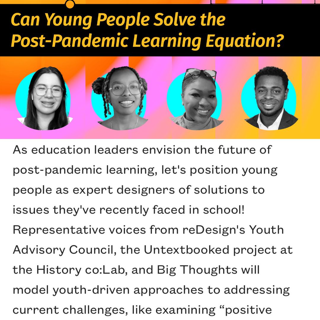 It's official – we'll be at @SXSWEDU 2024! 🎉 Our panel with @reDesignLLC and @TheHistoryCoLab will highlight youth as the design thinkers needed to reimagine the future of education