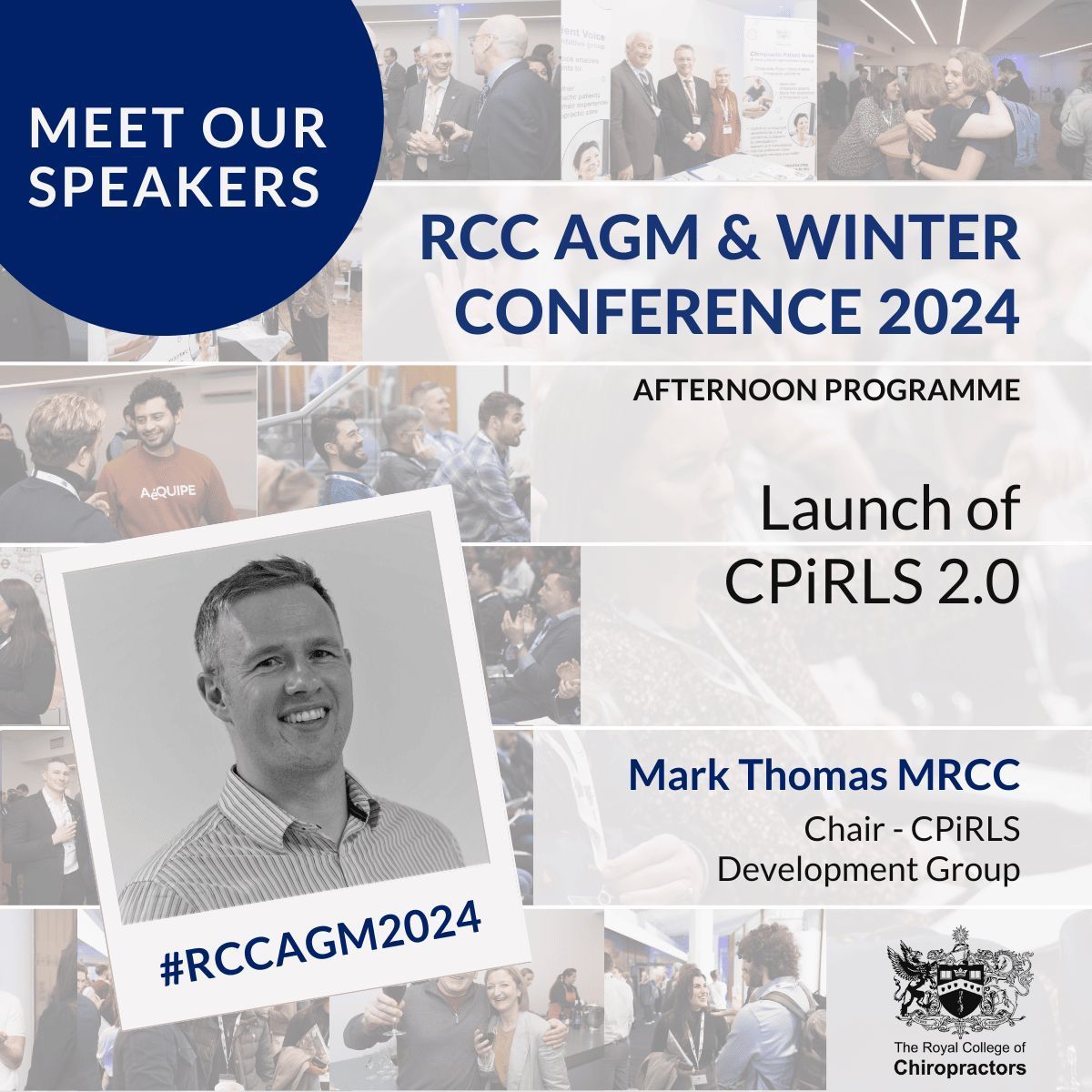 📣 MEET THE SPEAKERS ✨ #RCCAGM2024

Next to introduce is Mark Thomas <a href="/chiromdt/">Mark Thomas</a> <a href="/chiroLSBU/">chiroLSBU</a>, Chair of the CPiRLS Development Group. Mark will be joining us to introduce us to the upcoming launch of CPiRLS 2.0. (Watch this space for updates on CPiRLS 2.0 very soon!)